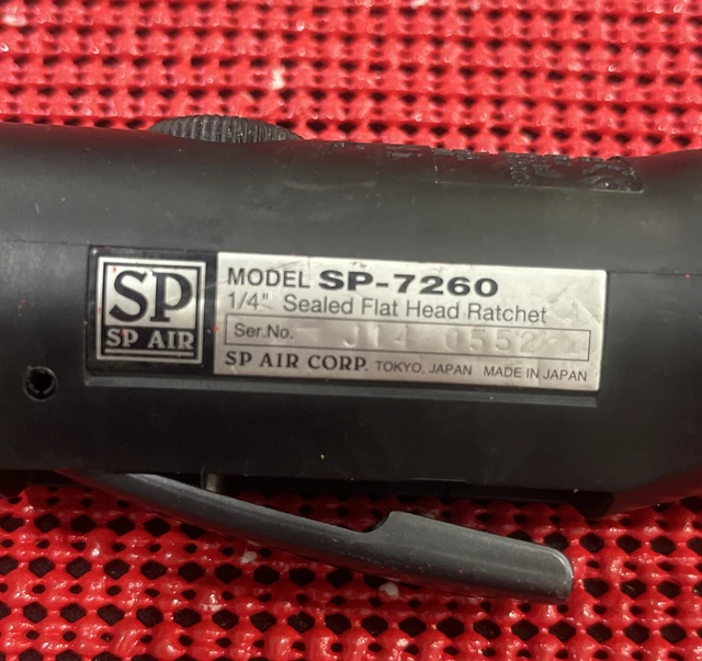 SP AIR ULTRA SOFT GRIP SP-7260 - 1/4" Flat Head Mini Ratchet - Rare 3