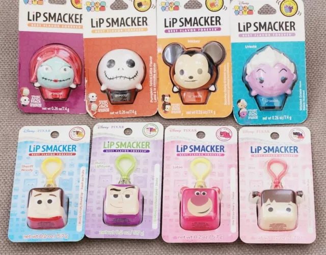 Disney Tsum Tsum Lip Smackers Lip Balm Various Disney characters Lot Of 8