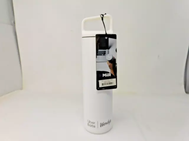20 oz VI WM Bottle White Miir Wendys Uber Eats Promo