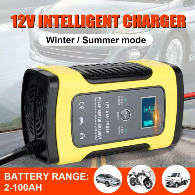 Chargeur de Batterie Voiture Rapide Smart Indicateur LED pour Auto/Moto 6A/12V