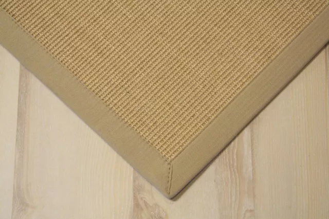 Sisal Teppich Manaus mit Bordüre Natur 100% Sisal verschiedene Größen