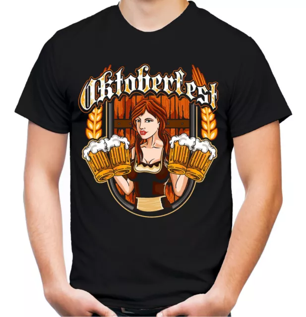 Oktoberfest T-Shirt | Maß Bier Bayern Volksfest Wiesn Maßkrug Dirndl Tracht | M5