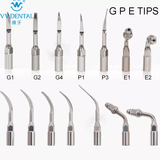 19 Type Dental Ultrasonic Scaler Scaling Endo Perio Tips Fit for NSK SATELEC DTE 2