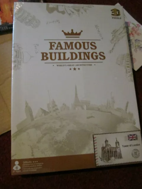 Famous Buildings Tower Of London England 3D Puzzle World Great Architect No.2801