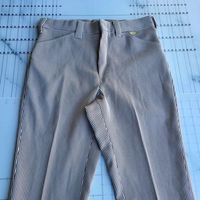 Vintage Wrangler Flared Pants Size 32x32 USA Brown Maverick 70s Western Poly