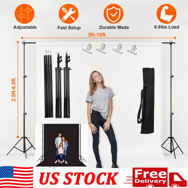 PHOTO BACKDROP STAND System 10ft Background Video Studio Adjustable