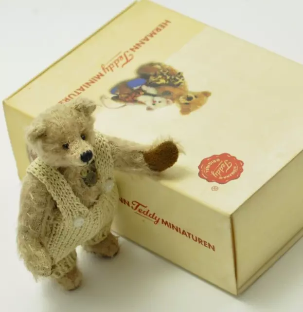 Hermann Teddy miniature Bear*Bear with knit pants*Ltd Ed collection no 0582 2