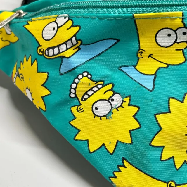 Vintage The Simpsons Clip on Waist Bag Bumbag Pouch Belt Fanny Pack Green 1990 3