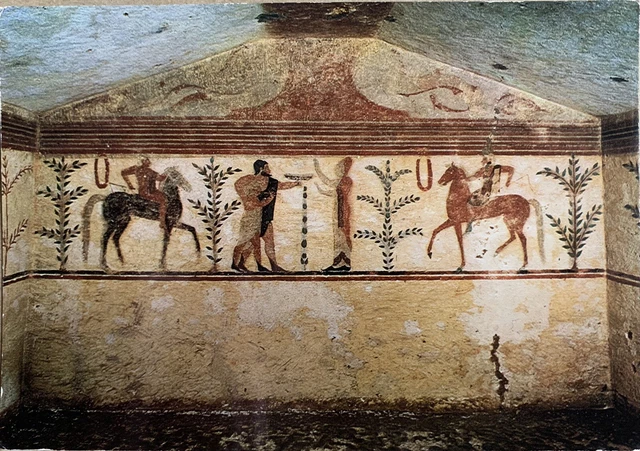 Cartolina Tarquinia Viterbo tomba del Barone viaggiata