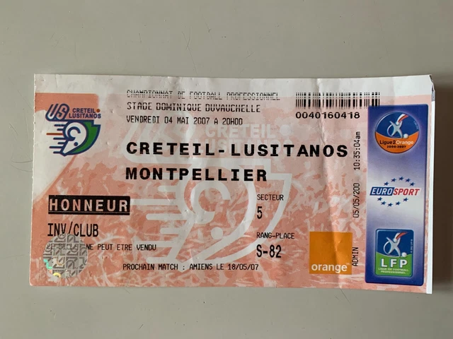 Ticket Match Maroc – Norvège – Coupe Du Monde 98 – La Mosson Montpellier