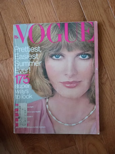 Vintage Vogue Magazine May 1976 Rene Russo by Scavullo Cover  Irving Penn