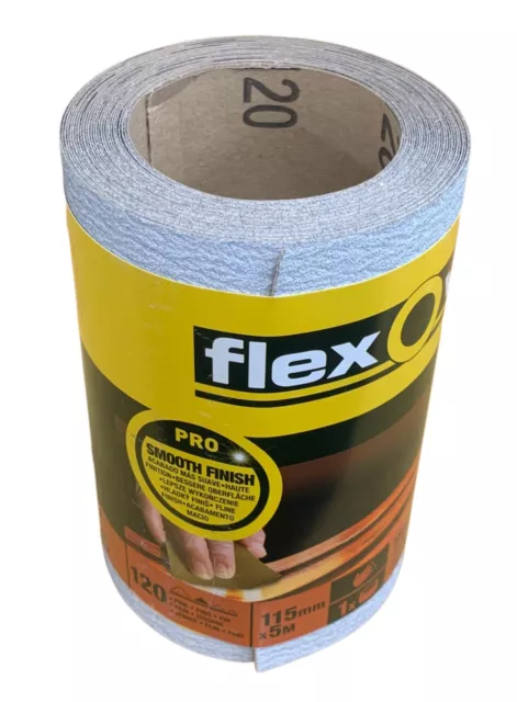 115mm x 5m 120 Grit Finishing Sandpaper Roll Flexovit Pro By Norton 63642526415