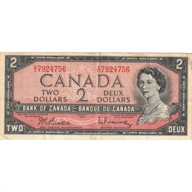 [#393392] Geldschein, Kanada, 2 Dollars, 1954, KM:76b, VZ