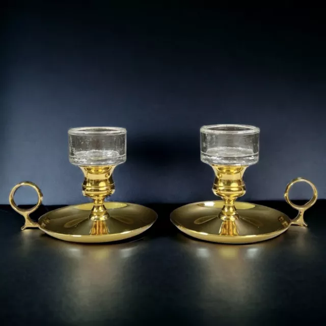Solid Brass Chamberstick Candle Holder