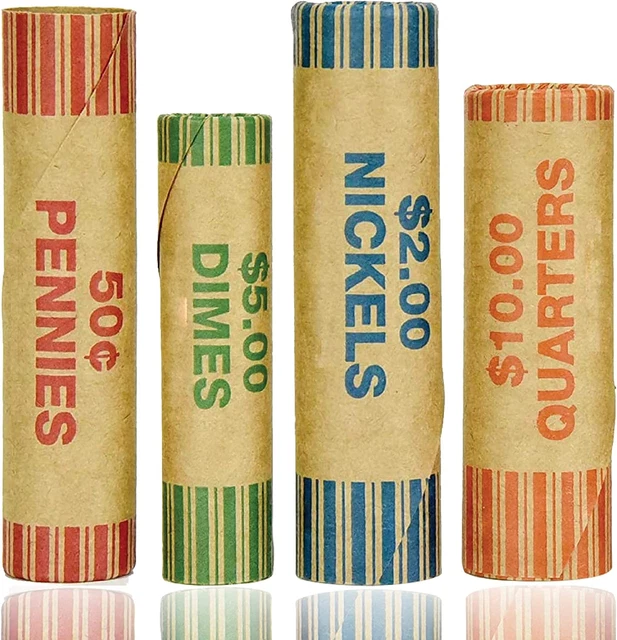 Taskfile Preformed Coin Wraps | 250 Pcs Coin Roll Wrappers | Coin Wrappers for A