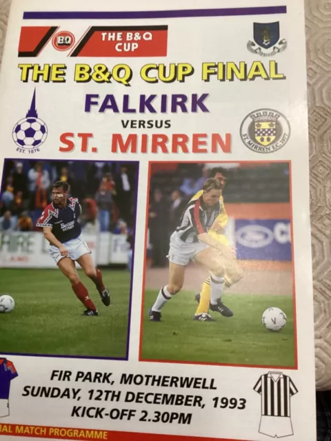 1993/94 Falkirk v St.Mirren (B & Q  Cup FINAL)