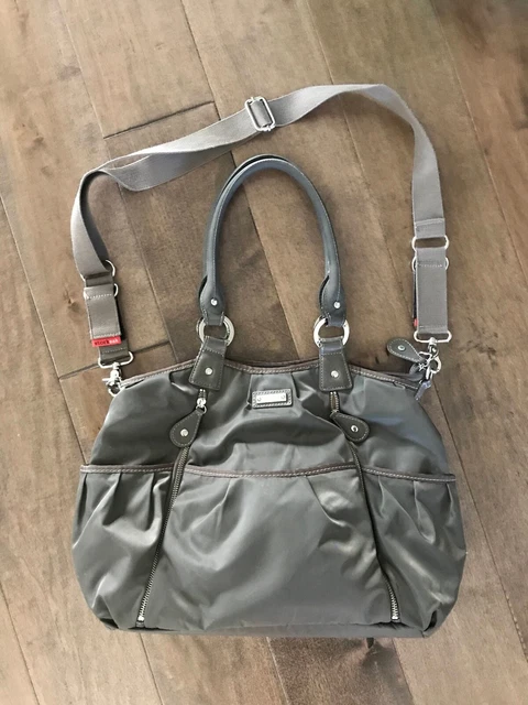 EUC Storksak Baby Diaper Bag with Insulated Bottle Bag, Coin Purse, Changing Pad
