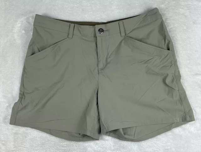Patagonia Womens Quandary Hiking Shorts Beige Gusseted Crotch 5” Inseam  Size 10