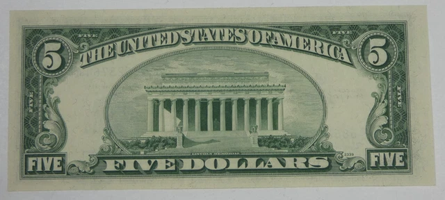 Series 1953-A $5 Blue Seal Silver Certificate Note Nice CRISP UNC Fr#1656 2