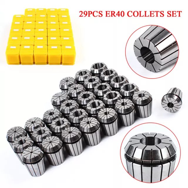 NEW 29x ER40 Precision Spring Collet Set Milling Lathe CNC Chuck Engraving Tool