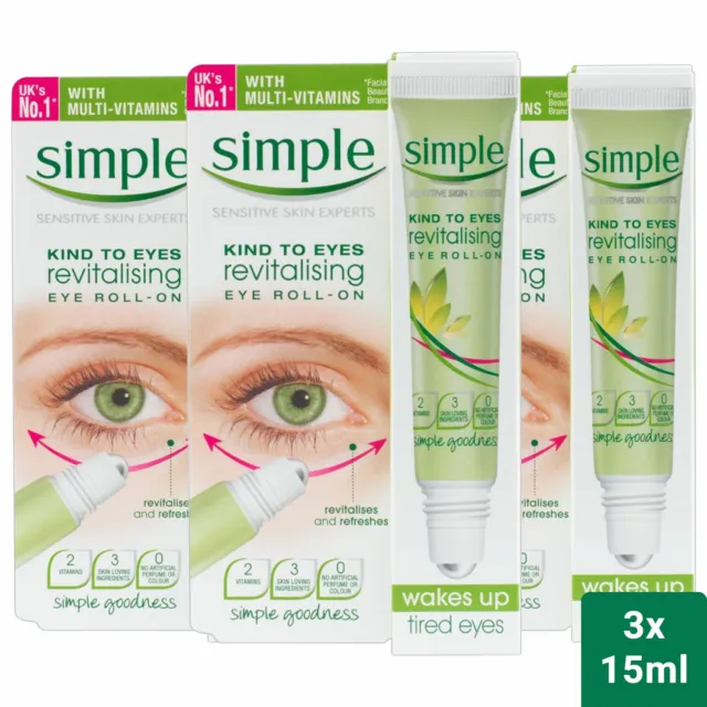 Einfache hautfreundliche Augen Roll-on, Öl, Tücher & Gesichtswäsche, 3er-Pack oder 6er-Pack 2