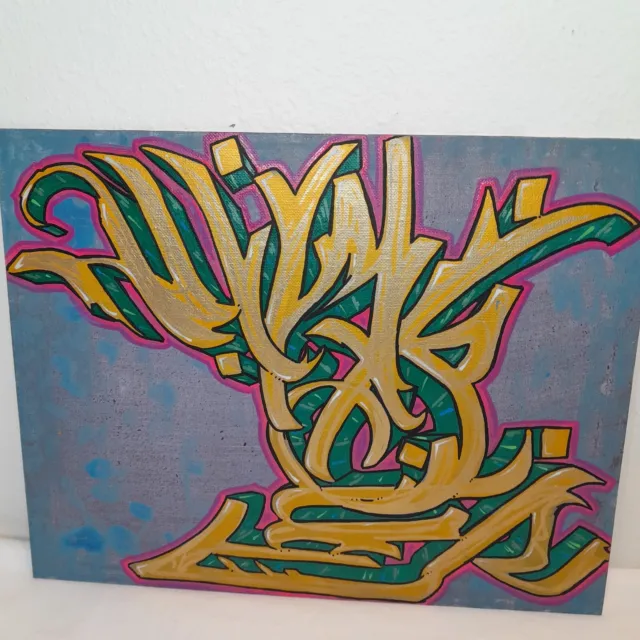 Original Street Art Graffiti Painting Nimbus Mixed Media Acrylic Canvas OOAK