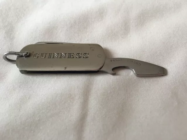 Vintage Guinness Key Ring / Bottle Opener. Stainless Steel. Collectable