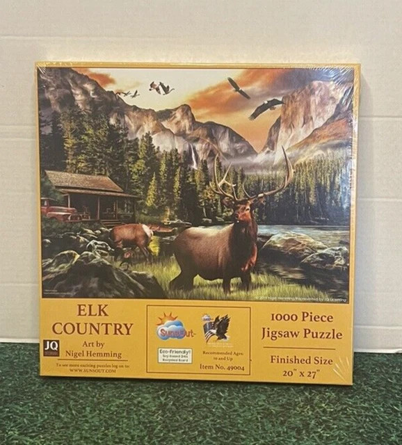 1000 Piece Puzzle by SunsOut ELK COUNTRY Art by Nigel Hemming 2019 NEW/SEALED