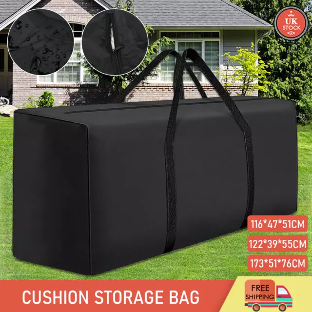 Extra Large Waterproof Heavy Duty Outdoor Garden Furniture Cushion Storage Bag