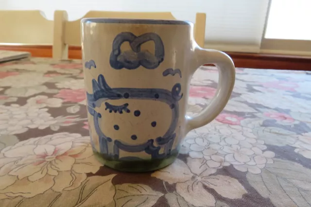 Vintage MA Hadley RARE Pottery Mug/Coffee Cup -PIG