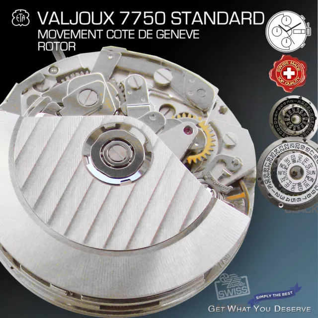 MOVEMENT WERK ETA VALJOUX 7750 AUTOMATIC ELABORE C te de G n ve