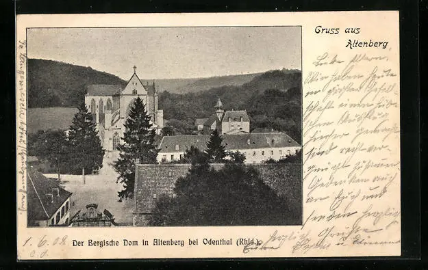 Ansichtskarte Altenberg, Der Bergische Dom in Altenberg bei Odenthal Rhld. 1902