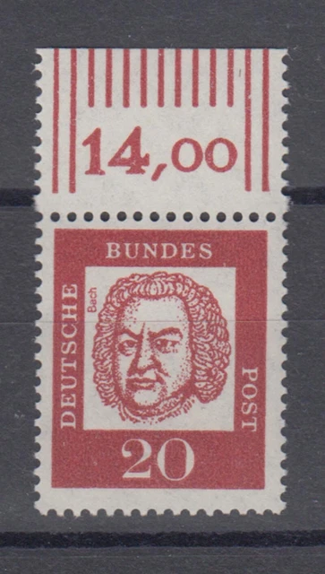 Bund 352y mit Oberrand Bedeutende Deutsche 20 Pf postfrisch