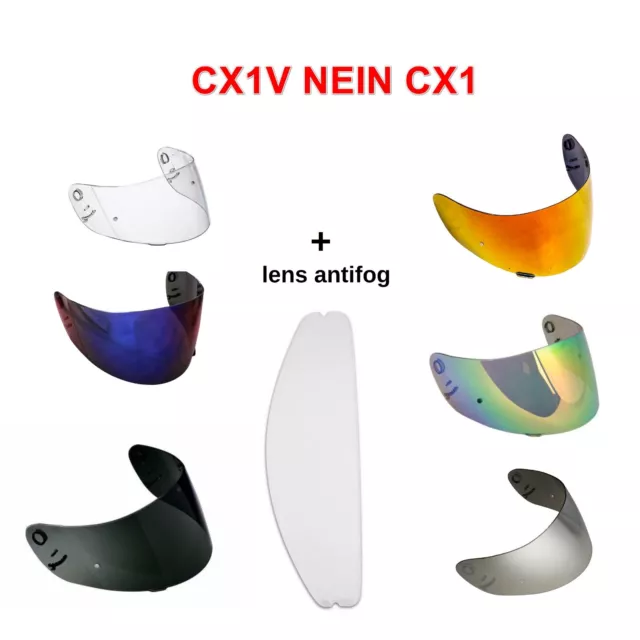 Visier Für Shoei CX-1V X-Spirit 1 Xr1000 Raid 2 Multitec + Objektiv Pinlock