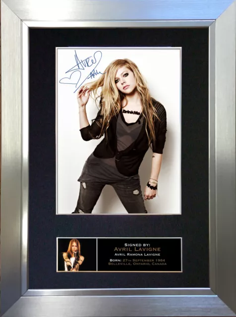 AVRIL LAVIGNE Signed Mounted Reproduction Autograph Photo Prints A4 219 2