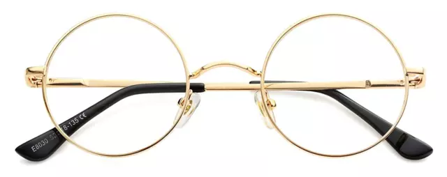 Piccolo Occhiali Rotondi Bambini Oro Strutturato Trasparente 40mm Lenti Drama