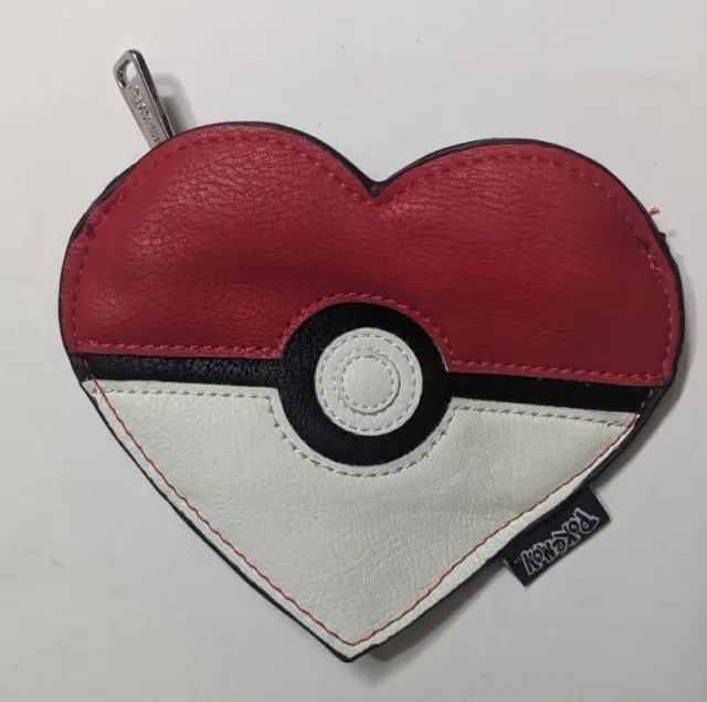 Pokemon Pokeball Heart-Shaped Coin Bag, Pre-Owned