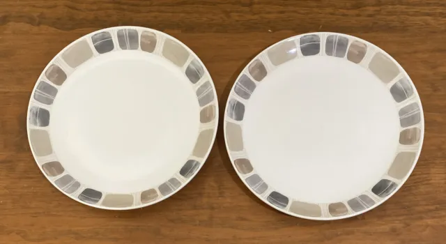 2 Churchill *Pebbles* Earthenware Dinner Plates Made In England - 26cm Diameter