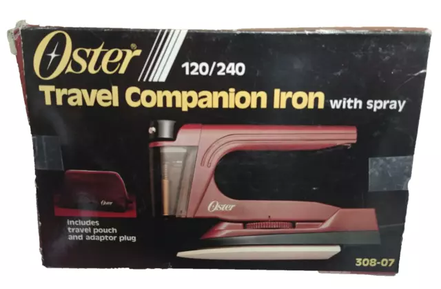 Oster 308-07 Mini Travel Companion iron with spray dual voltage