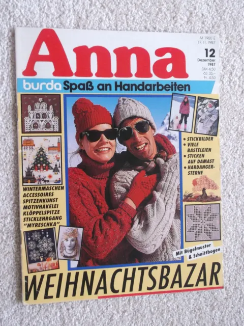 Anna; Burda - Spass an Handarbeiten; Heft 12/1987; Kunststricken u.a.