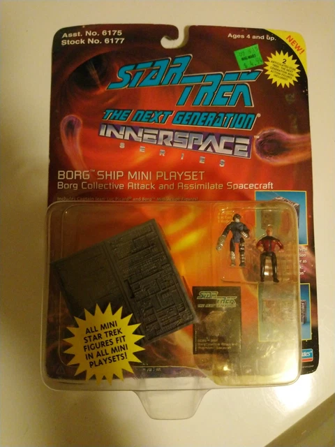 Star Trek the Next Generation Captain Picard & BORG SHIP Mini Playset