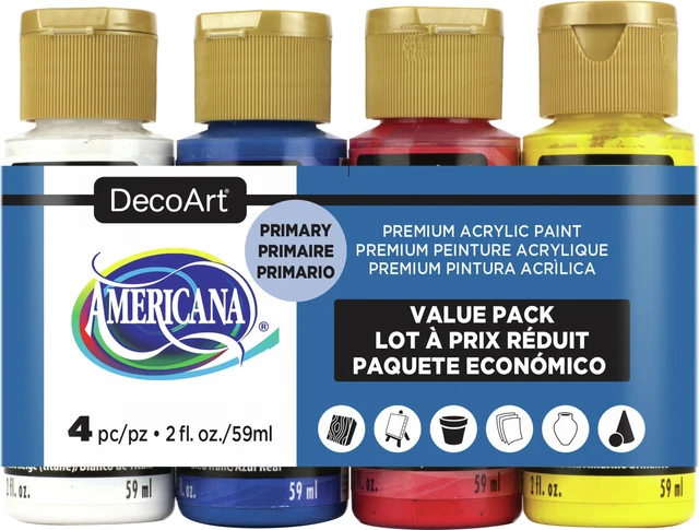 Paquete de valor de acrílicos americana 4/paquete primario - DASK418