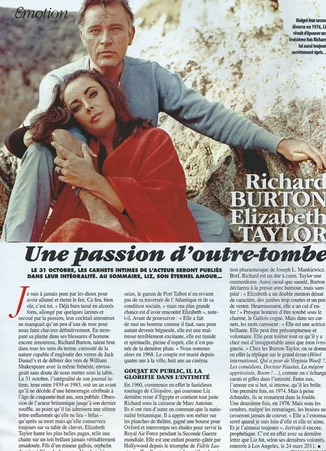 Couple de légende : Elizabeth Taylor et Richard Burton, amour passionnel à Hollywood