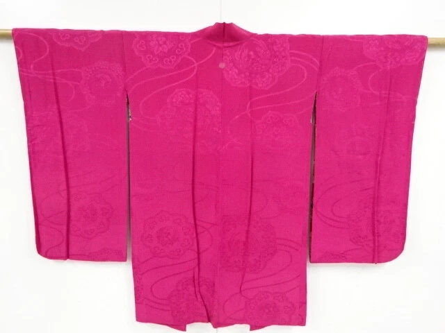 36619# Japanese Kimono / Haori / Woven Flower Crest