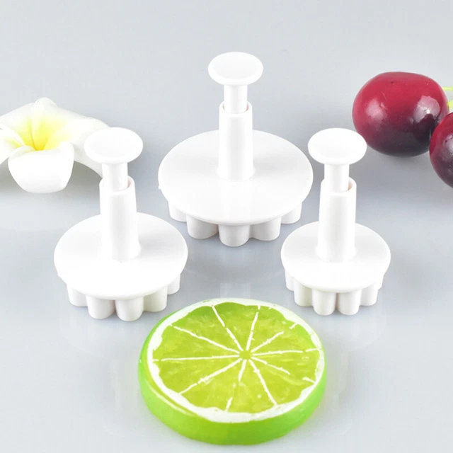 3 piezas/juego Mini corazón flor forma plástico pistón hágalo usted mismo decoración de pasteles