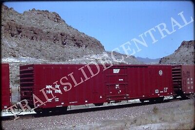 Original train slide BNSF Burlington Northern Santa Fe boxcar 781478, 1999