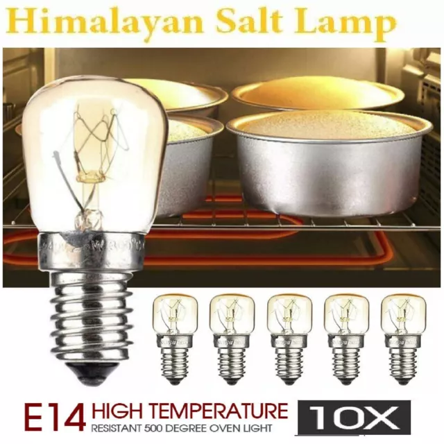 10 Pcs Himalayan Salt Lamp Globe Bulb Light Bulbs Heat Resisting 300℃ 7W 240V AU