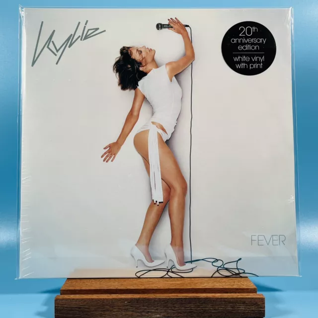 KYLIE MINOGUE FEVER 20th Anniversary White Vinyl LP With Print