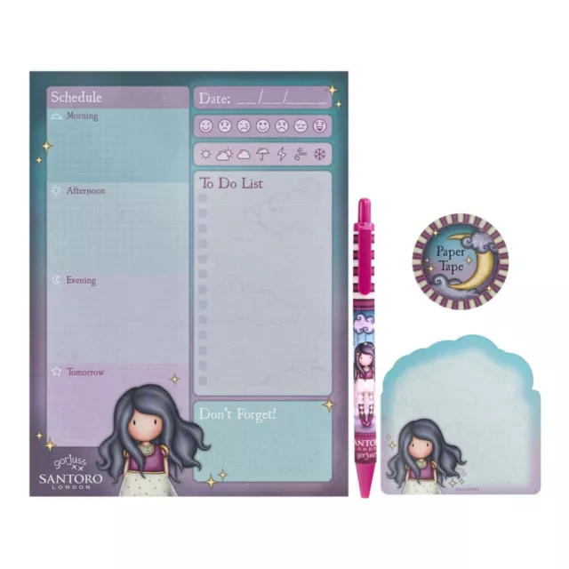 STATIONERY SET planner LITTLE STORM CLOUD gorjuss 1260GJ01 santoro 2