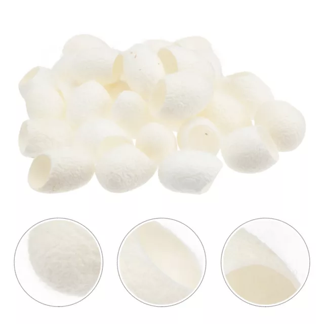 100 Pcs Fresh Natural Silk Ball Cocoons Silkworm Cleansing Skin Care